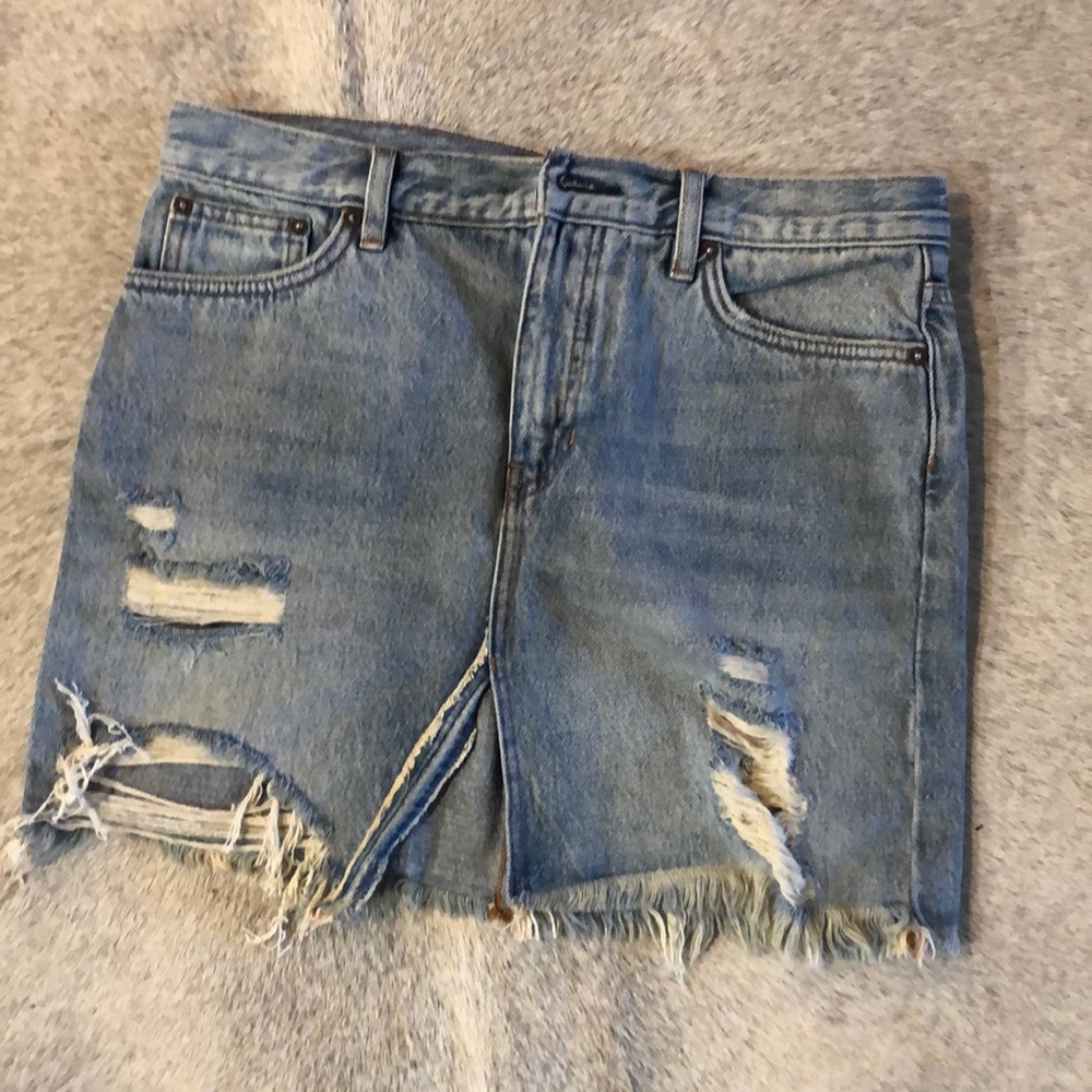 Free people denim skirt